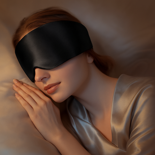 Zijden Slaapmasker – Blokkeer Licht & Slaap Dieper in Luxe