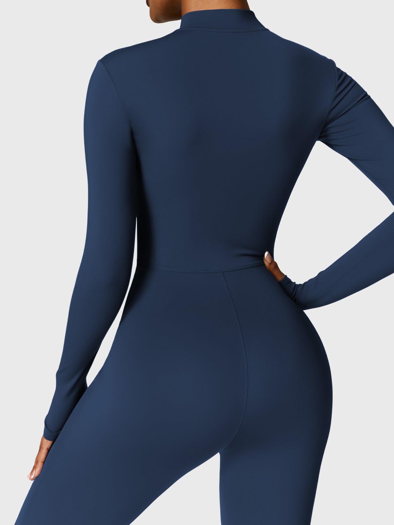 KF Fashion Fleece Long Sleeve Zipper Jumpsuit