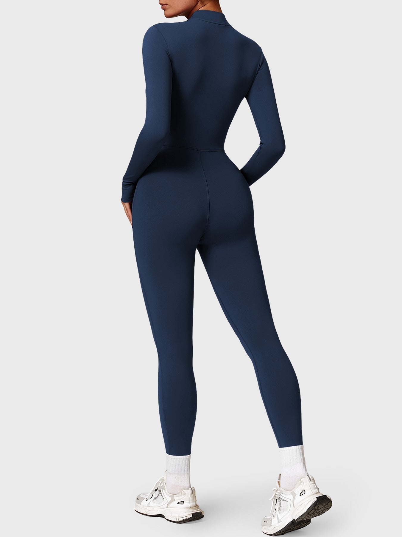 KF Fashion Fleece Long Sleeve Zipper Jumpsuit