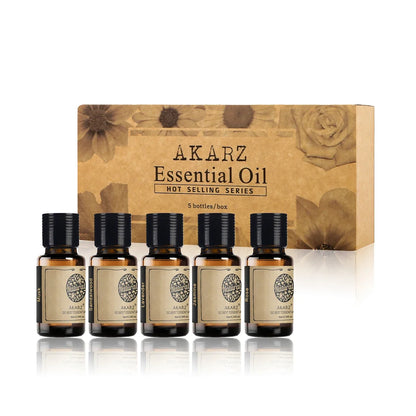 Akarz Hots Serie Essentiële Oliën Gift Set Musk, Sandelhout, Lavendel, Jasmijn, Rose Aromatherapie Oliën Voor Diffuser,10Ml Flessen