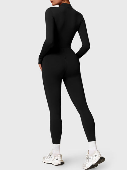 KF Fashion Fleece Long Sleeve Zipper Jumpsuit