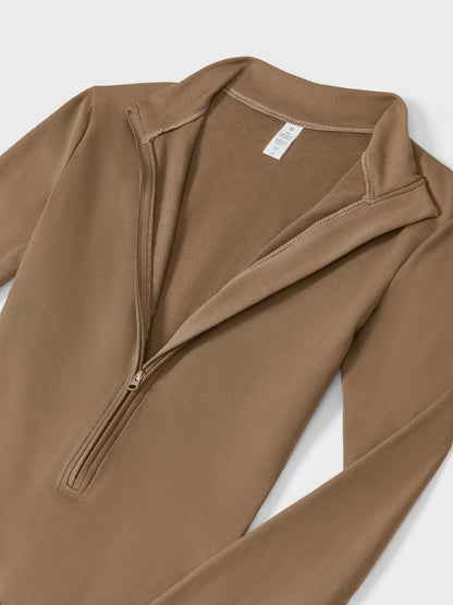 KF Fashion Fleece Long Sleeve Zipper Jumpsuit