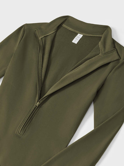 KF Fashion Fleece Long Sleeve Zipper Jumpsuit