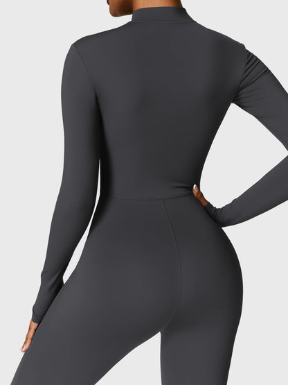 KF Fashion Fleece Long Sleeve Zipper Jumpsuit