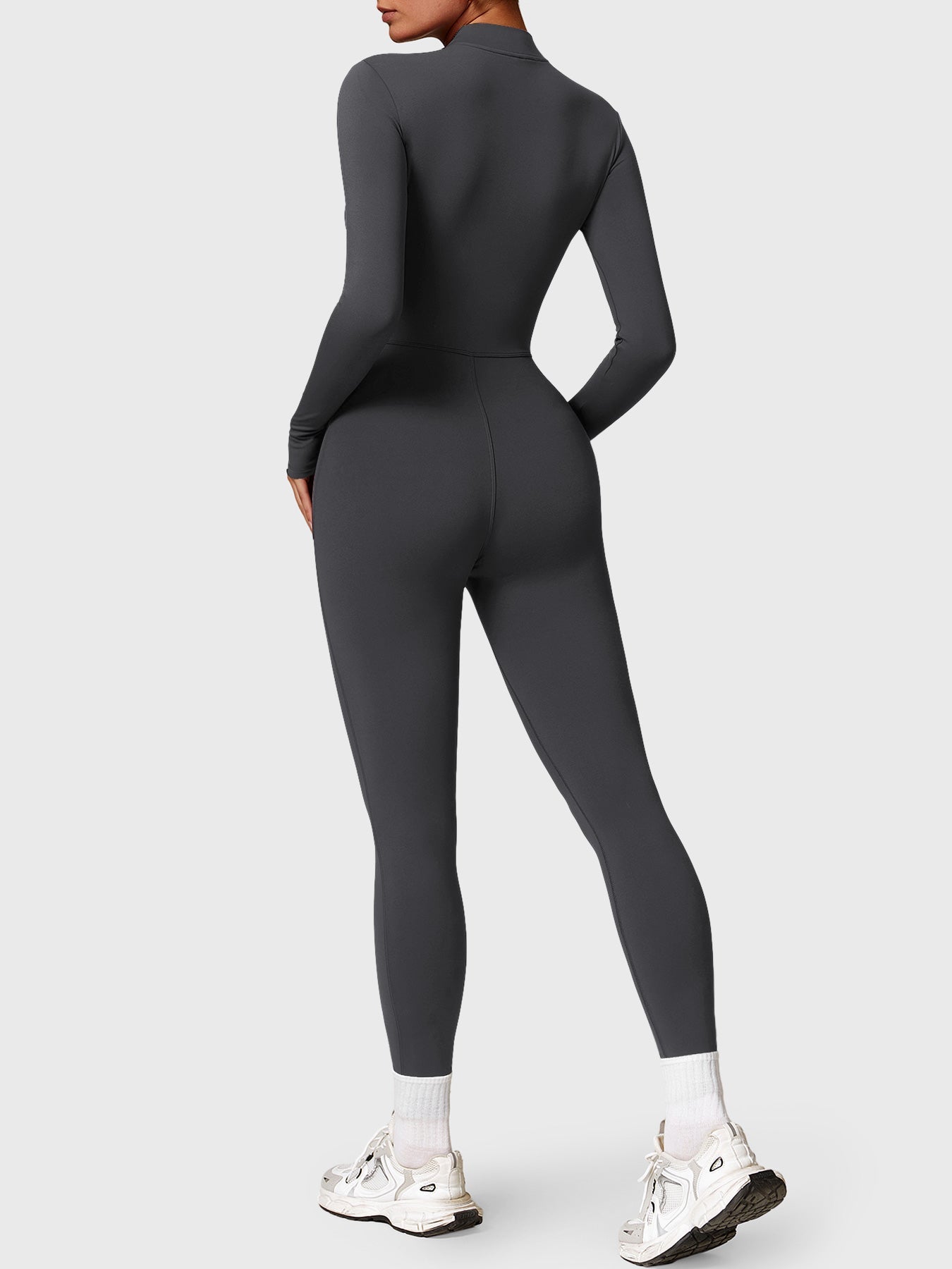 KF Fashion Fleece Long Sleeve Zipper Jumpsuit