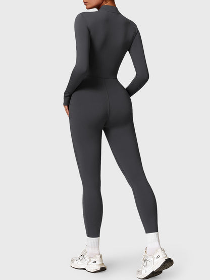 KF Fashion Fleece Long Sleeve Zipper Jumpsuit