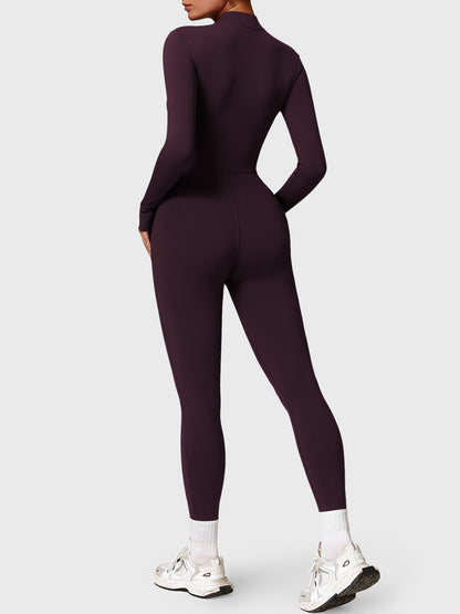KF Fashion Fleece Long Sleeve Zipper Jumpsuit