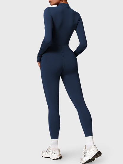 KF Fashion Fleece Long Sleeve Zipper Jumpsuit